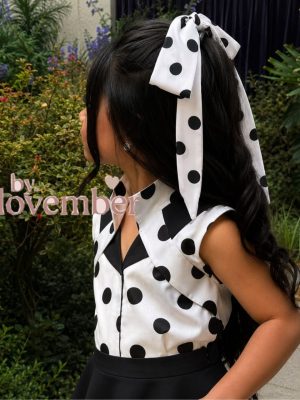 Polka Ribbon 🤍🖤